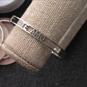 I love you bracelet Spanish bangle te amo silver